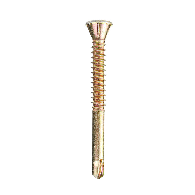 Collated Subfloor Screw Star T-25 Drive Rimmbed Flat Head With Nibs 10g 50mm 16tpi #2 Drill Point Yellow Zinc (Box Of 2000)