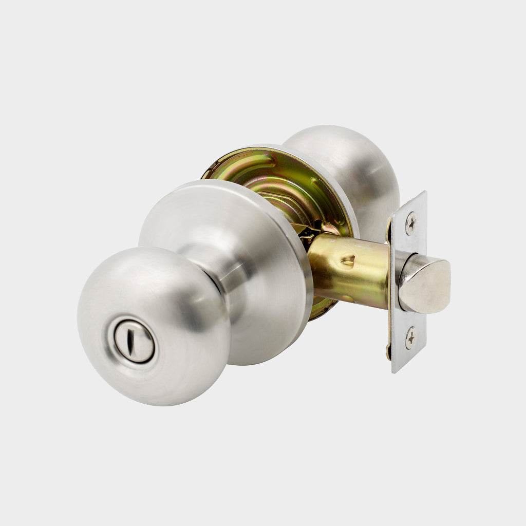 GAINSBOROUGH TERRACE PRIVACY KNOB SET SATIN STAINLESS STEEL