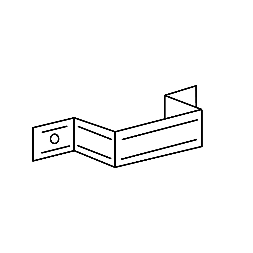 Lysaght Rectangular Downpipe Bracket - Zincalume