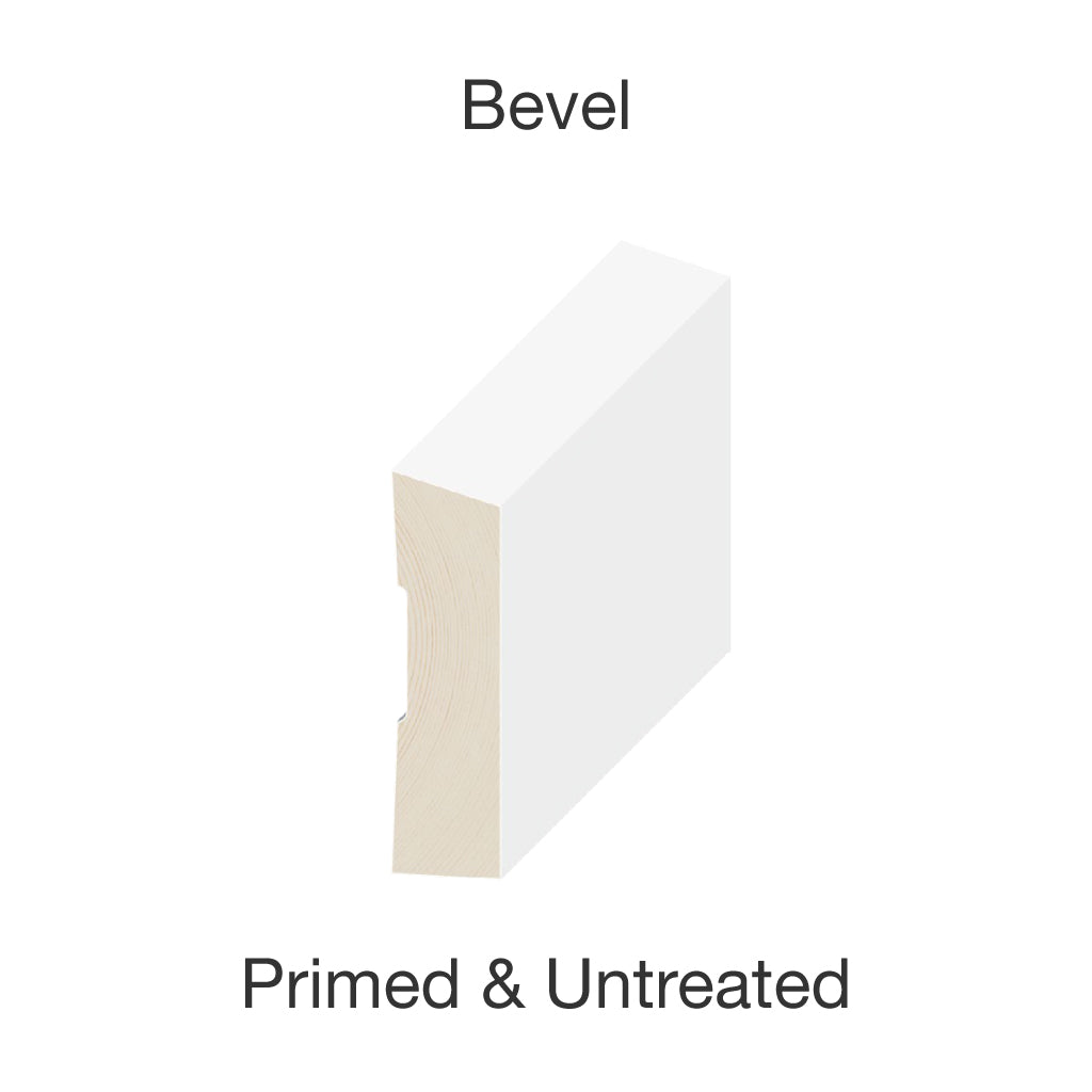 PINE MOULDING FJ SGL BEVEL UNTREATED & PRIMED