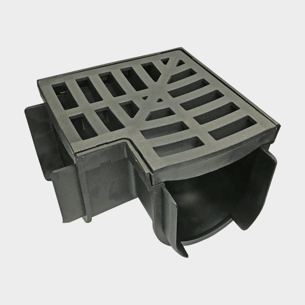 Storm Drain Corner With Plastic Grate 100 X 100mm