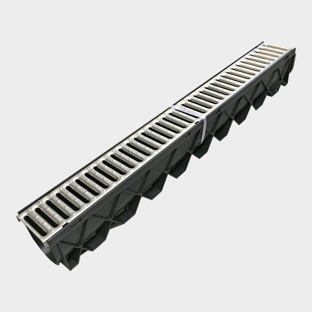 Storm Drain With Stainless Steel Grate 100 X 100mm X 1.0m