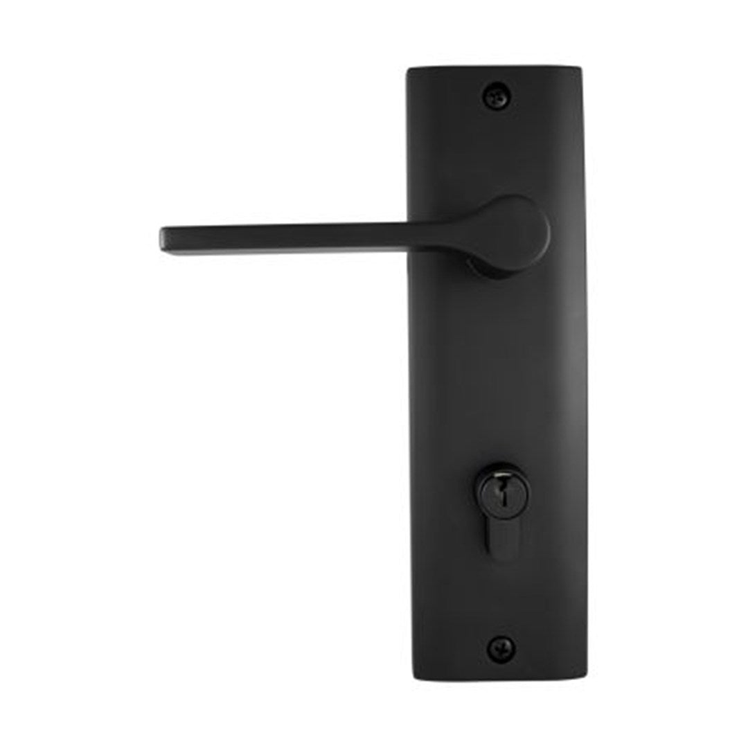 Gainsborough Adel Entrance Lever Set Long Plate Dbl Cylinder