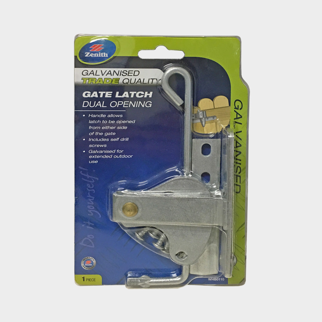 Gate Latch D Type D Dual Opening Galv