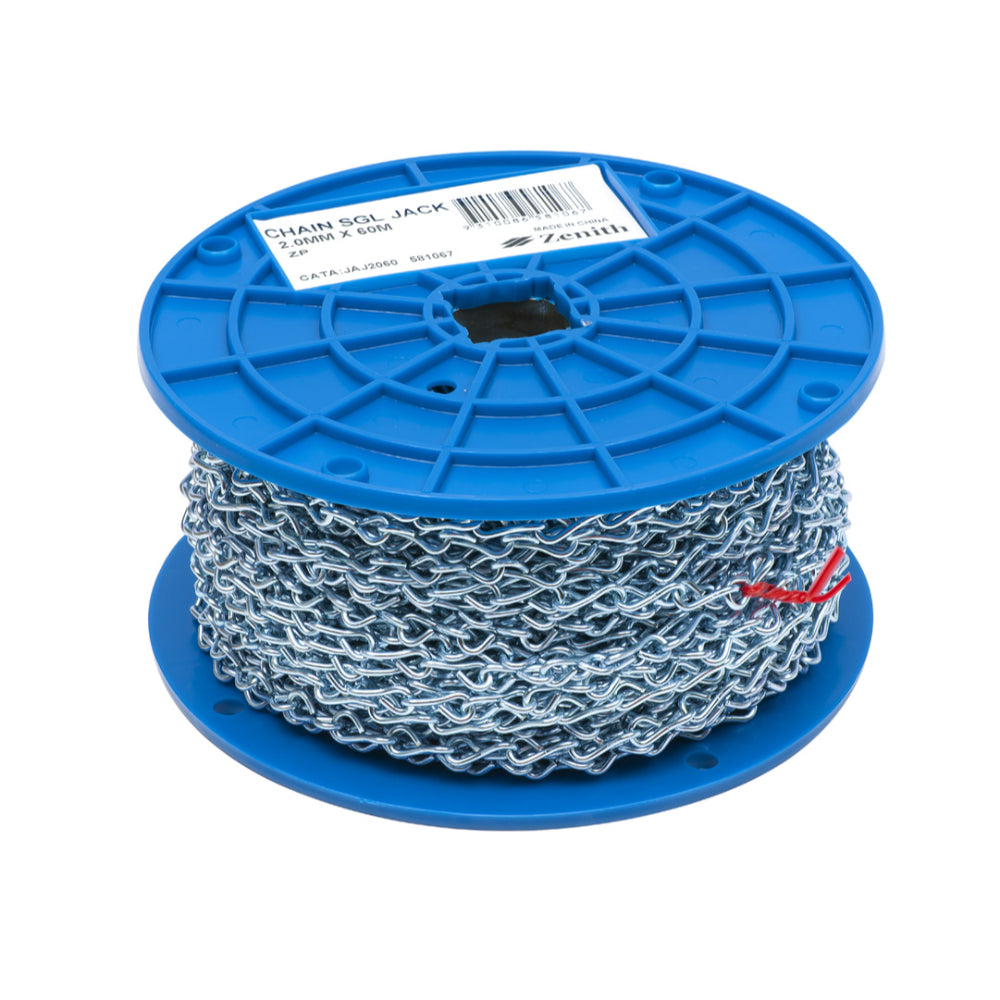 Jack Chain Single E/Galv 2mm
