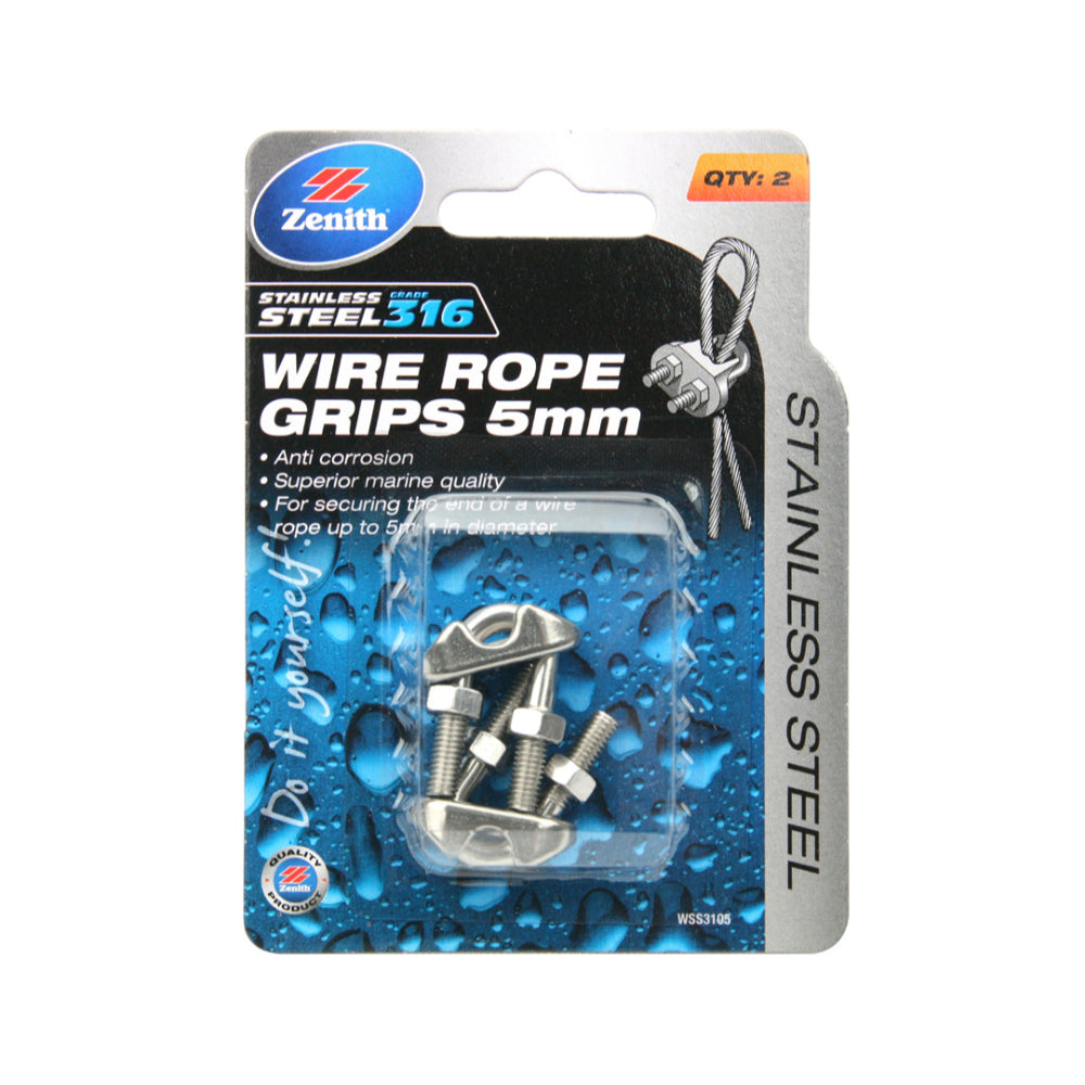 Wire Rope Grip Stainless Steel 2 Pcs