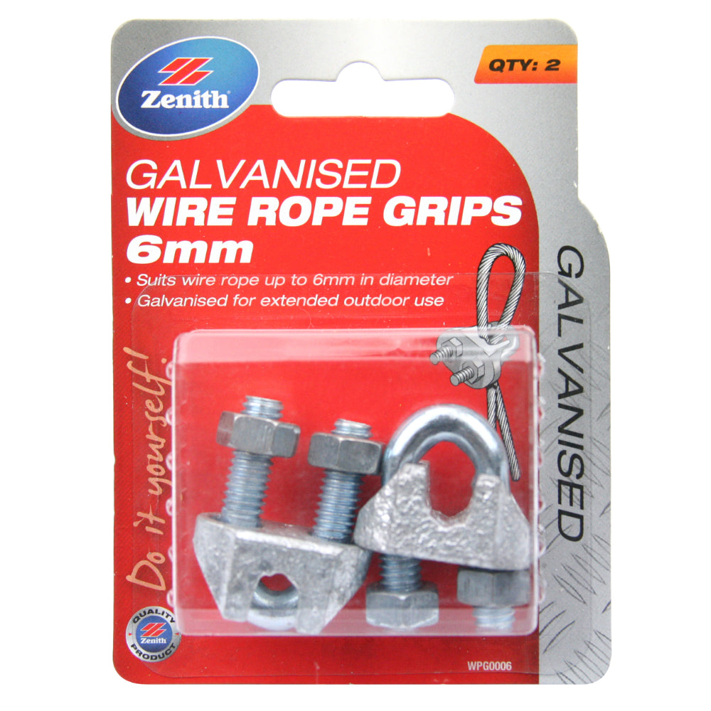 Wire Rope Grip Galv 2 Pcs