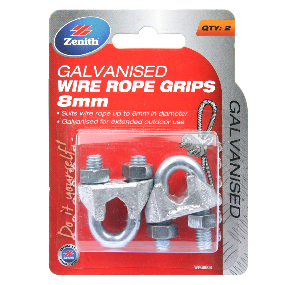 Wire Rope Grip Galv 2 Pcs