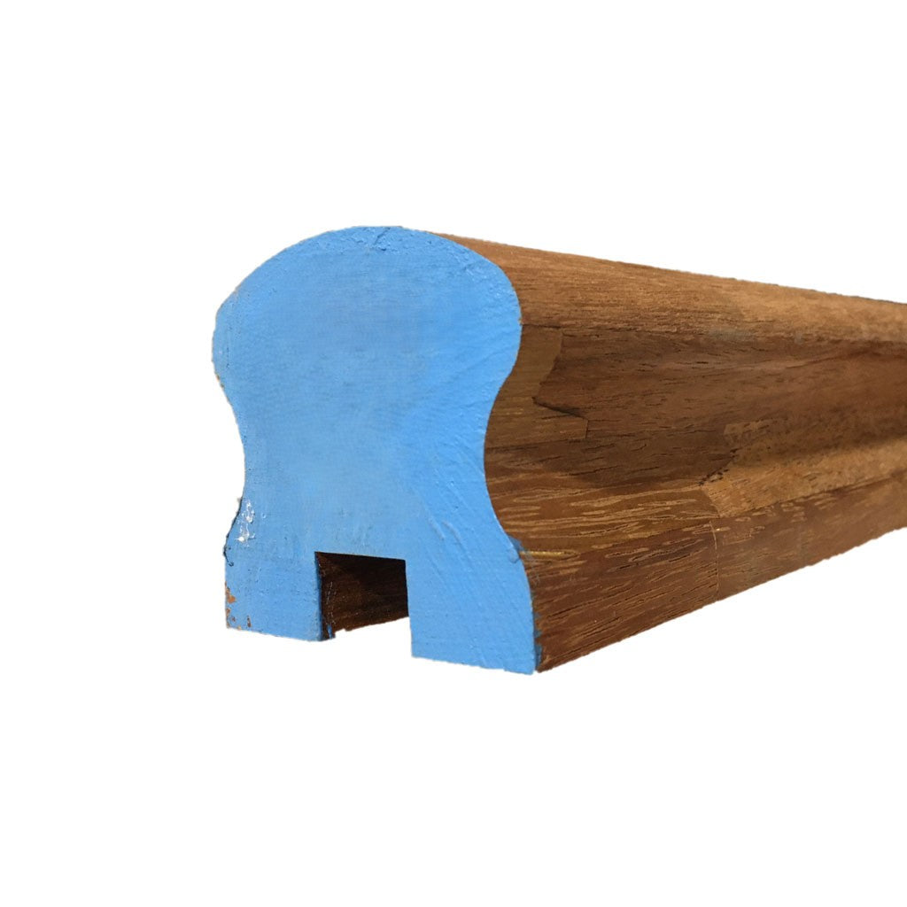 Merbau (Kwila) Laminated Rebated Ladies Waist Handrail - 66 X 66mm