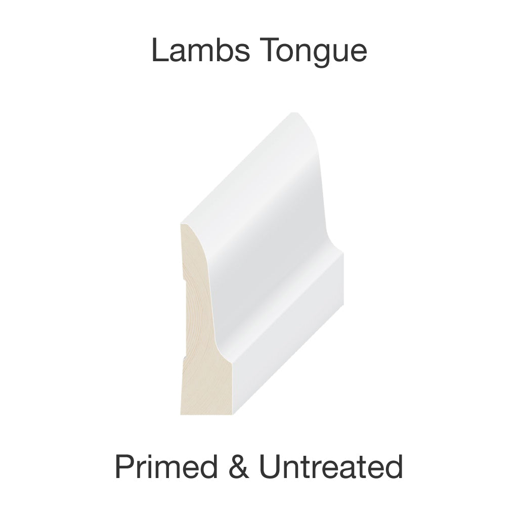 Primed Finger Jointed Pine Lamb'S Tongue Moulding - Untreated
