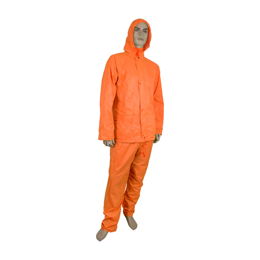 Rainsuit Pvc/Polyester Hi-Vis Orange