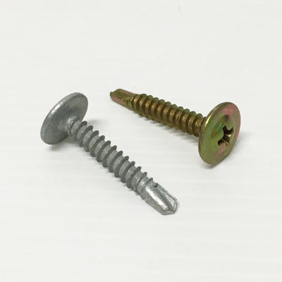 SELF DRILLING SCREW BUTTON HEAD ZINC YELLOW