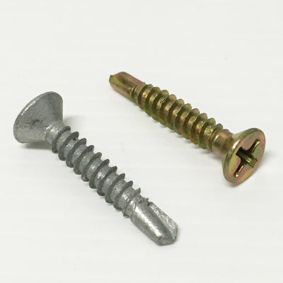 Self Drilling Countersunk Ribbed Head Metal Screw