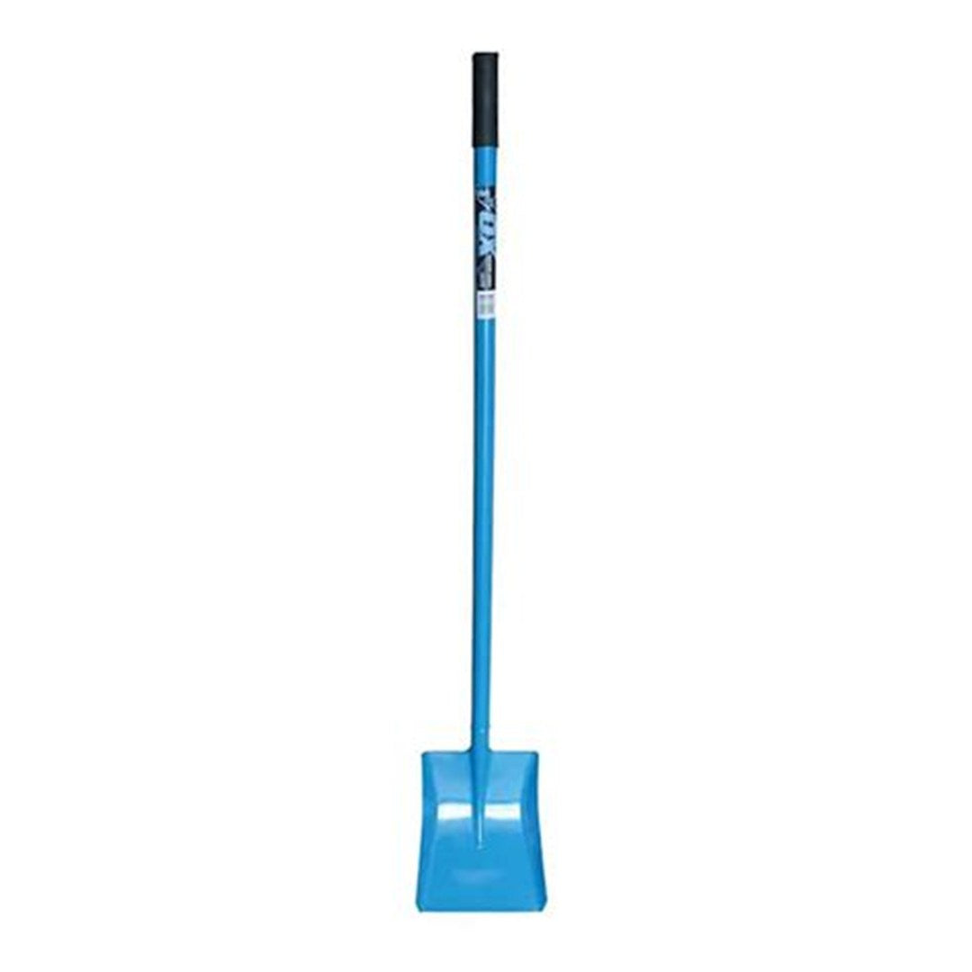 Ox Shovel Square Mouth 250x300mm Head With Long Steel Rubber Grip Handle 1220mm Trade Series