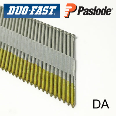 Duofast Brad Nail Angled Da Diamond Point 34 Deg Bright Box Of 3,000