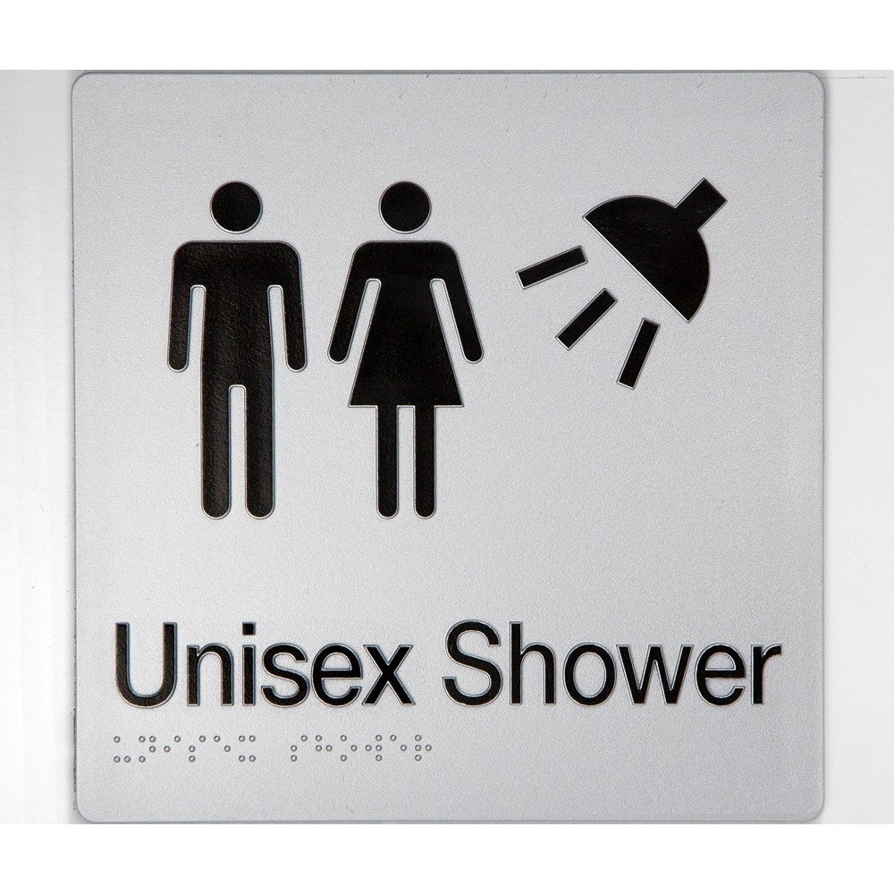Braille Shower Sign
