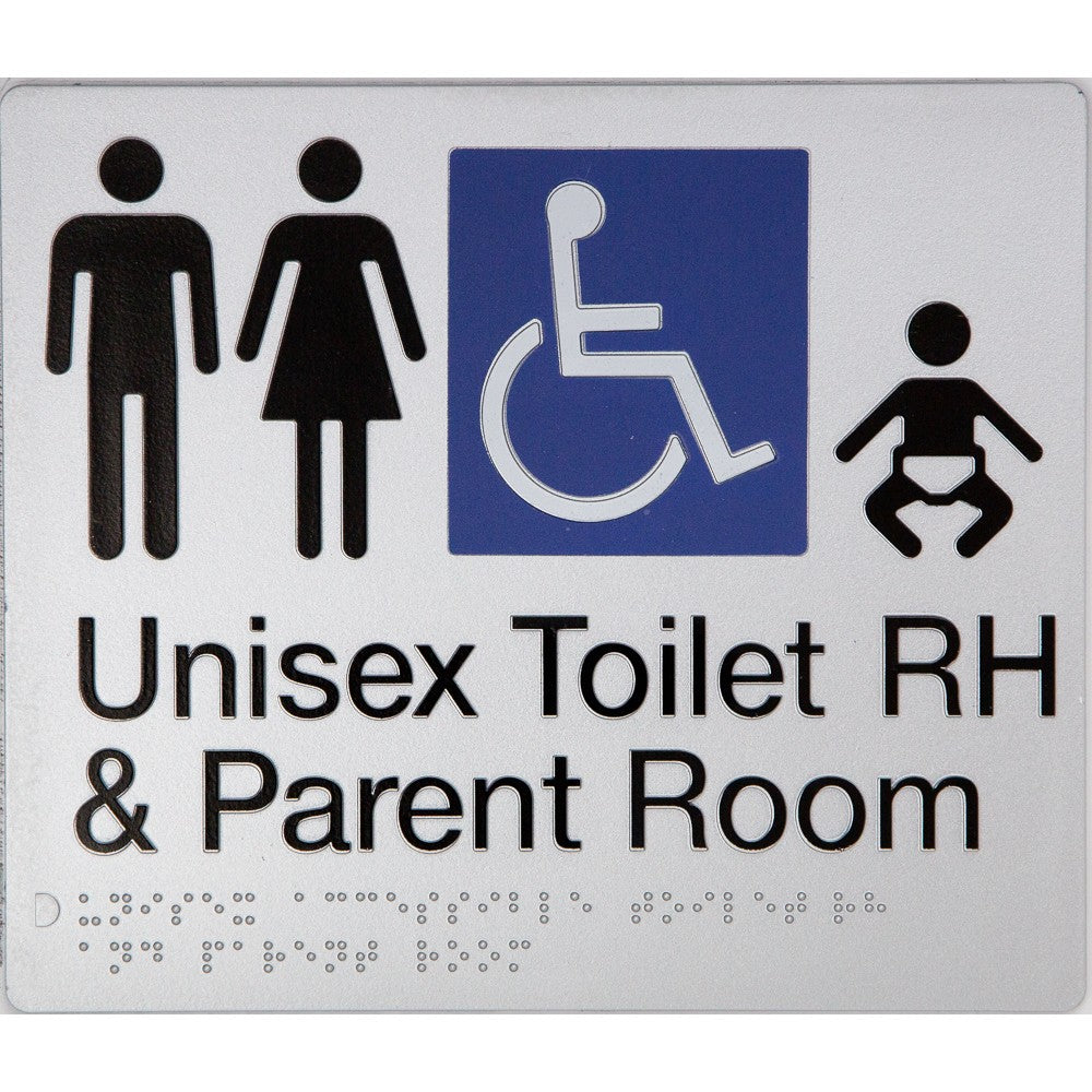Braille Accessible Toilet And Parent Room Sign