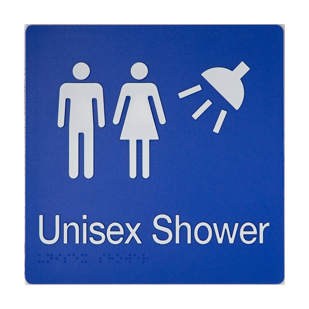 Braille Shower Sign