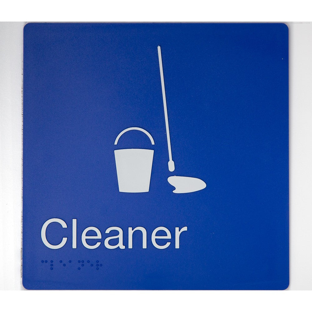 Braille Cleaner Sign