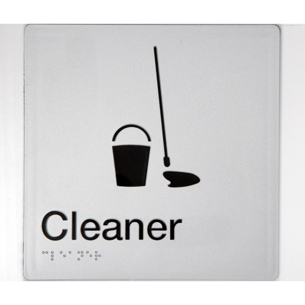 Braille Cleaner Sign