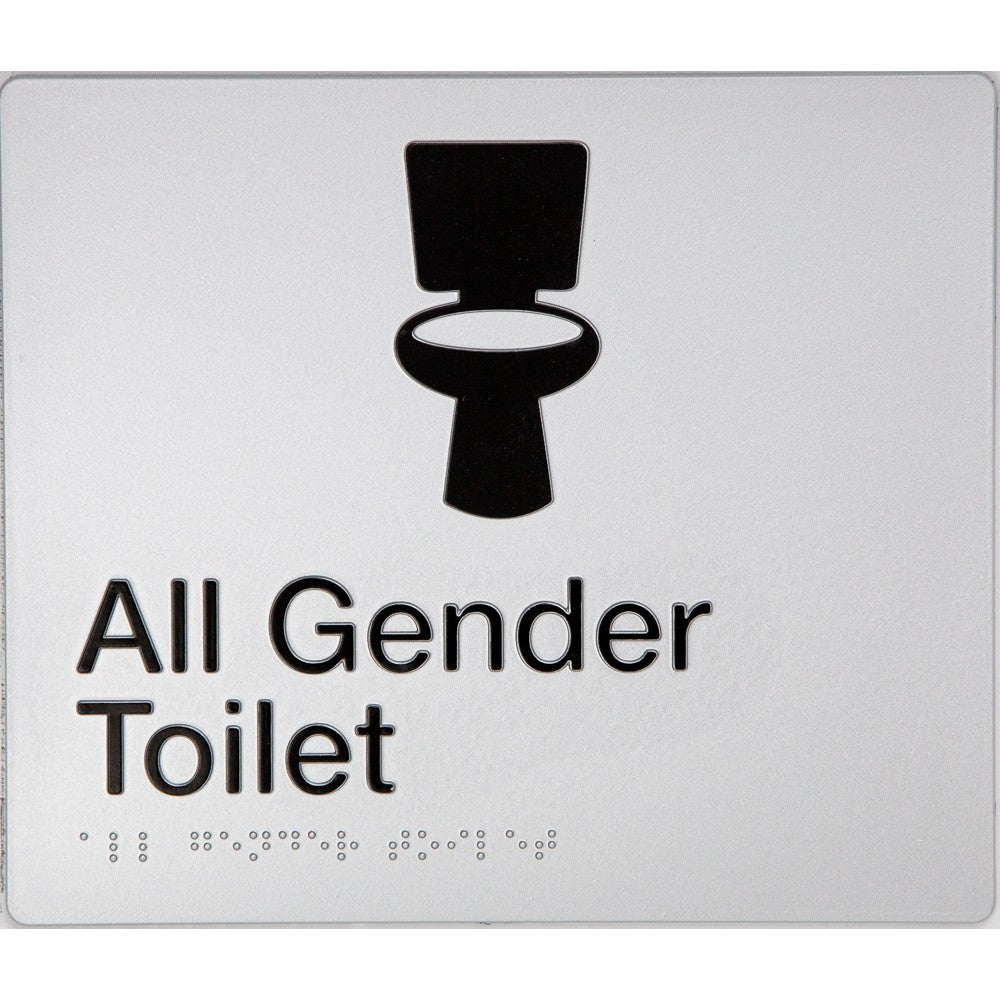 Braille All Gender Toilet Sign