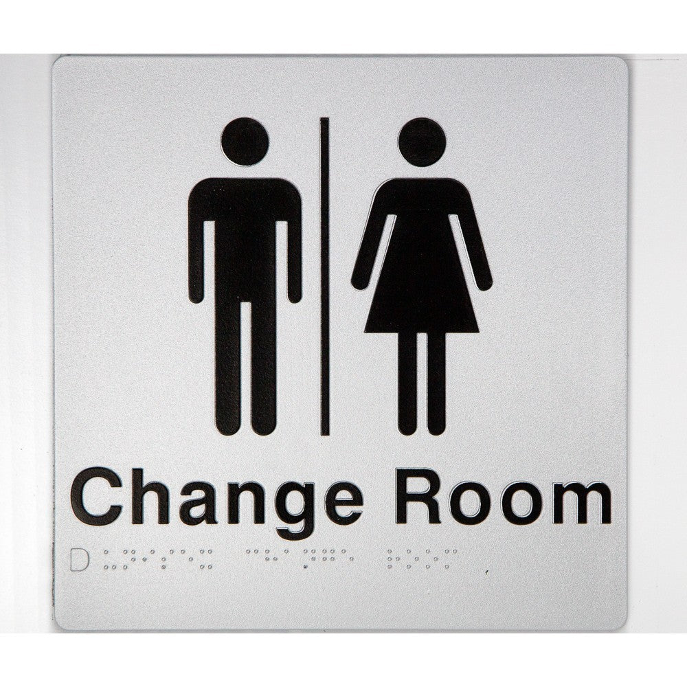 Braille Change Room Sign