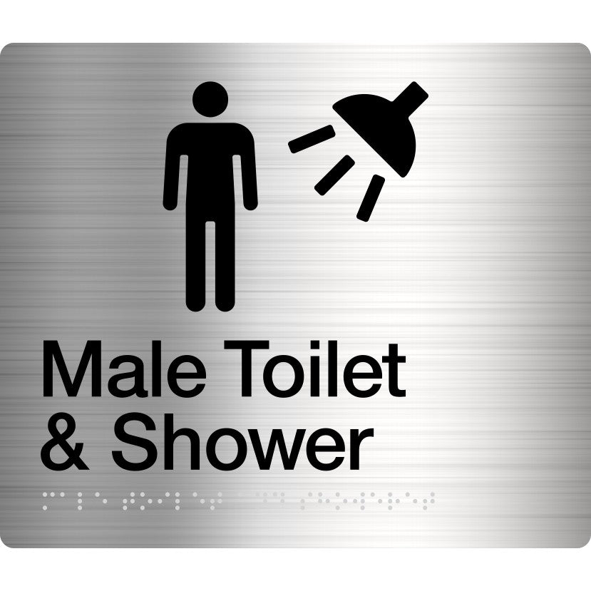 Braille Toilet And Shower Sign