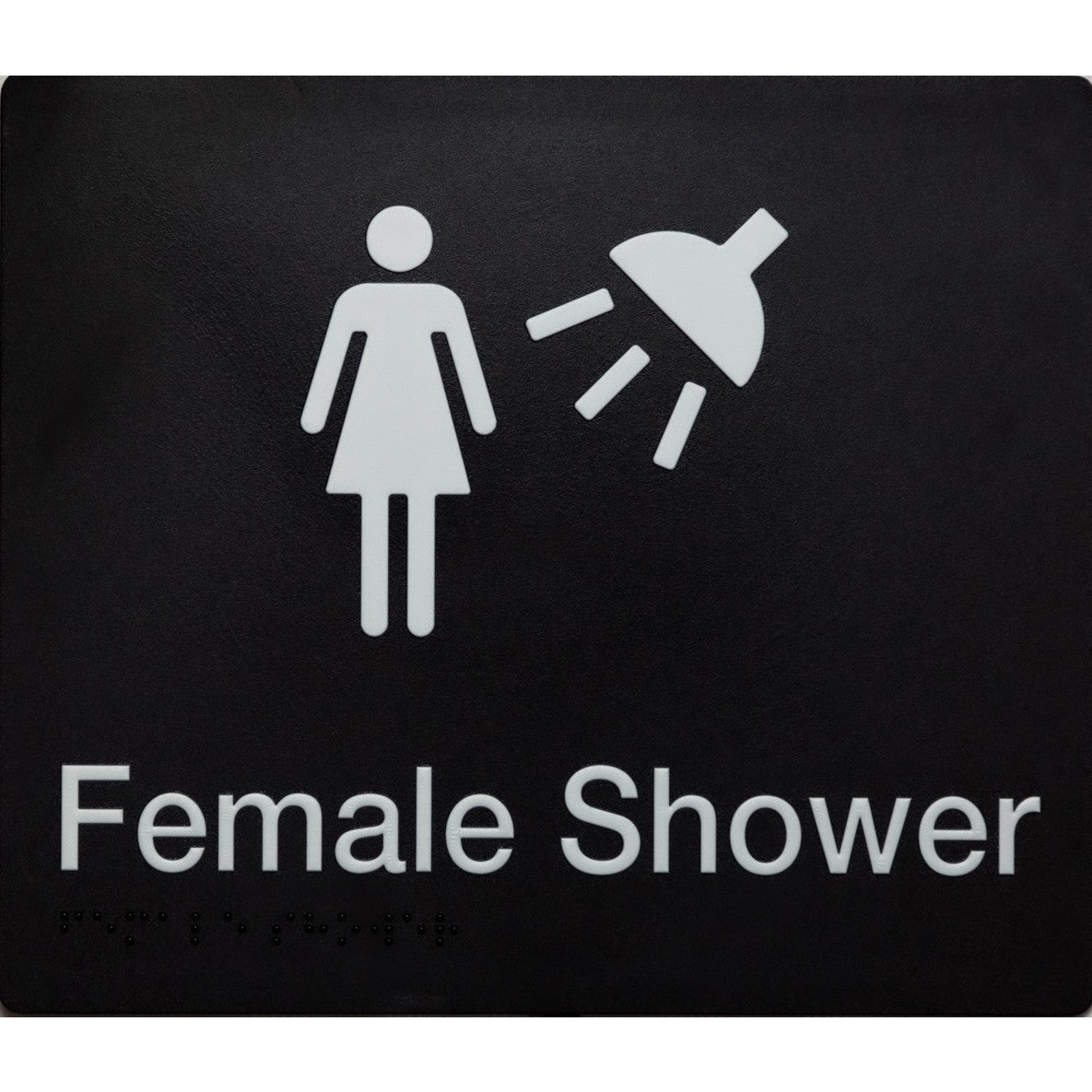 Braille Shower Sign