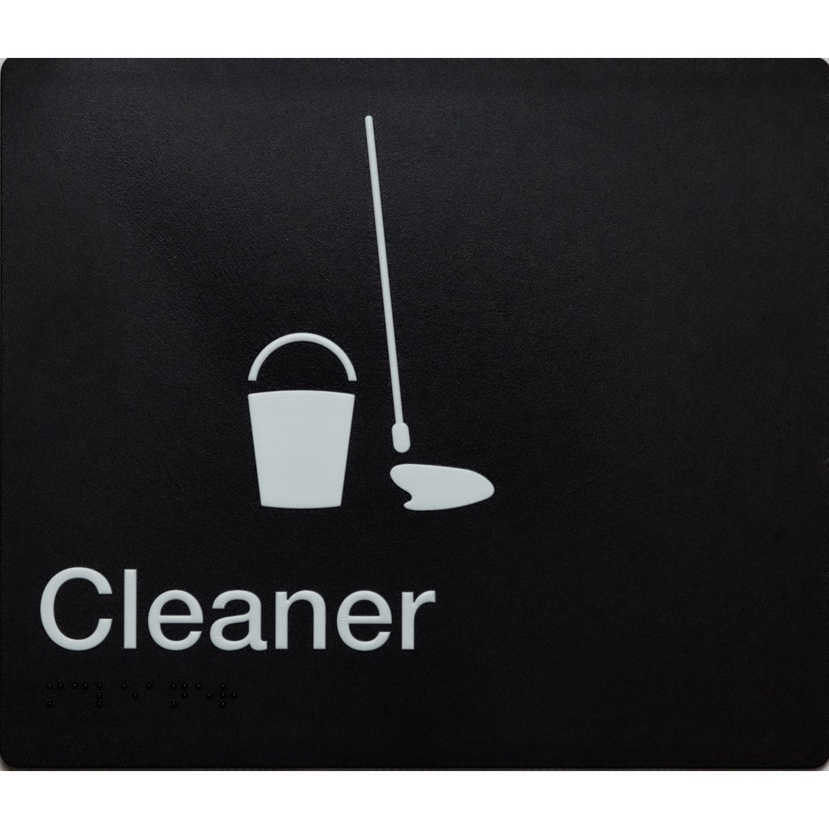 Braille Cleaner Sign