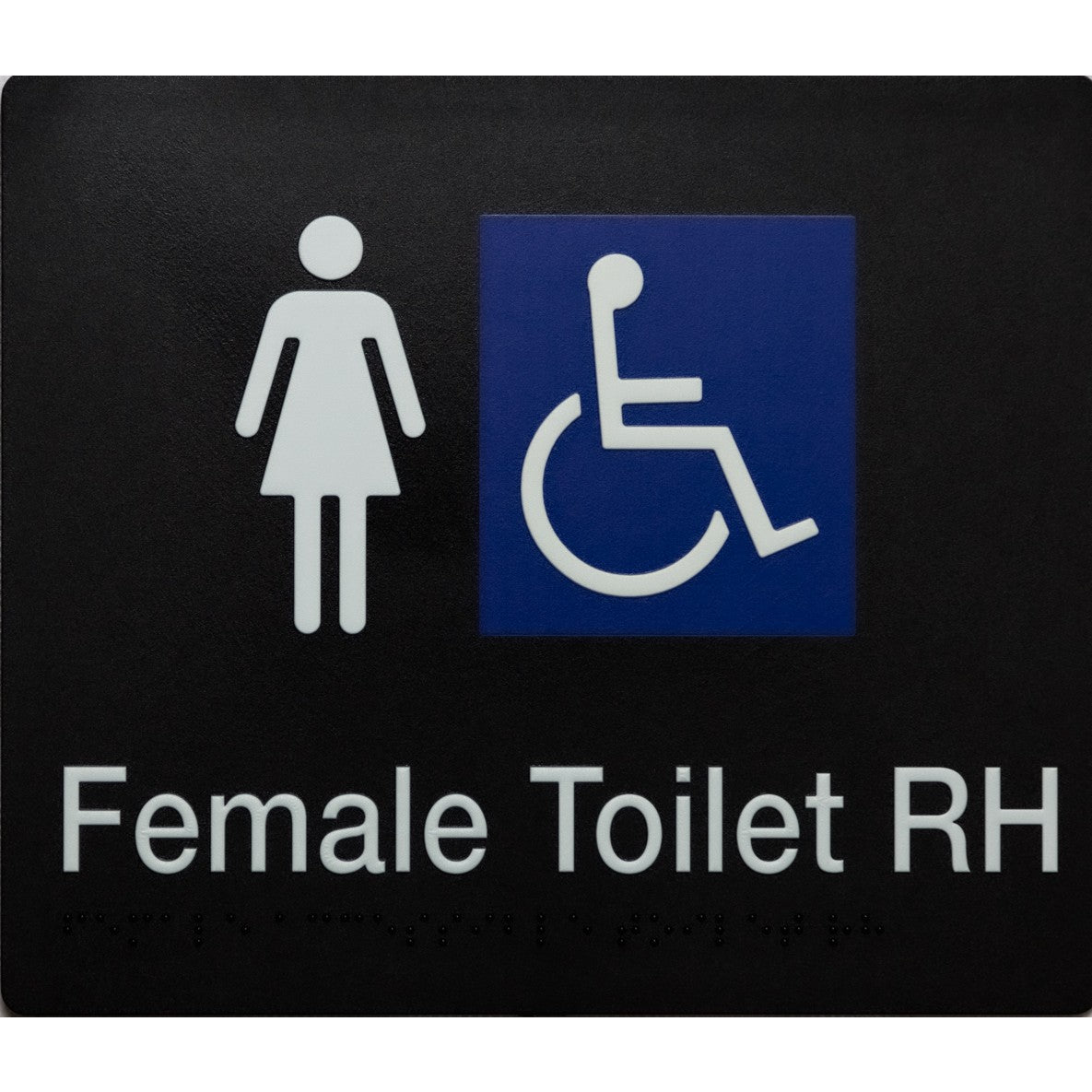 Braille Accessible Toilet Sign
