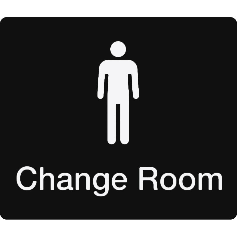 Braille Change Room Sign
