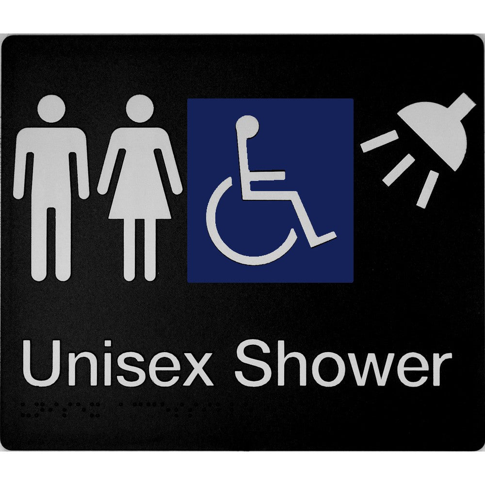 Braille Accessible Shower Sign