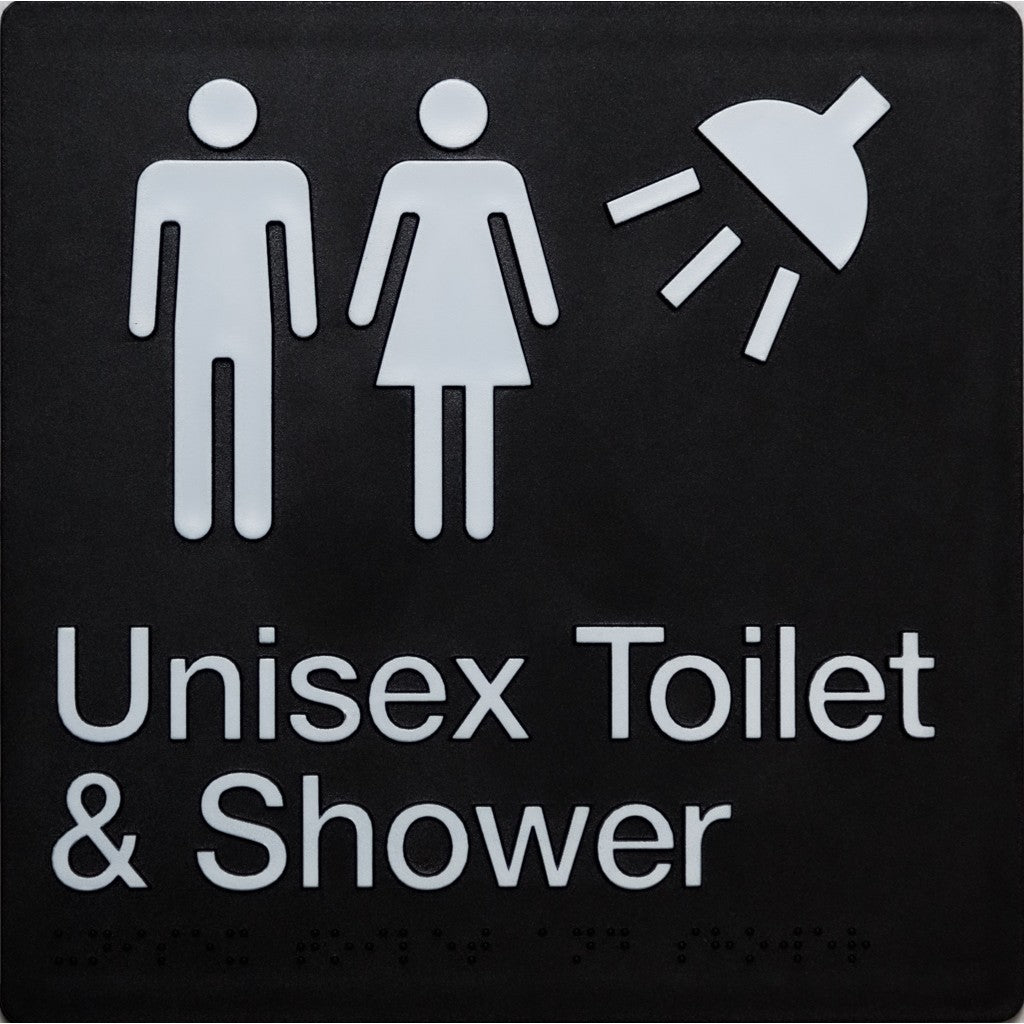 Braille Toilet And Shower Sign