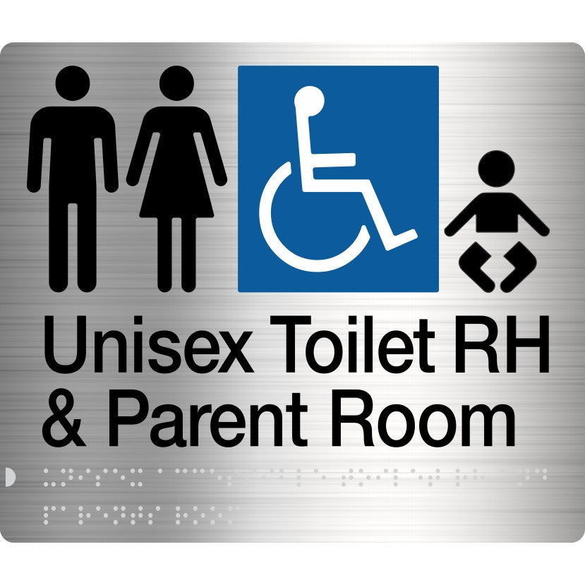 Braille Accessible Toilet And Parent Room Sign