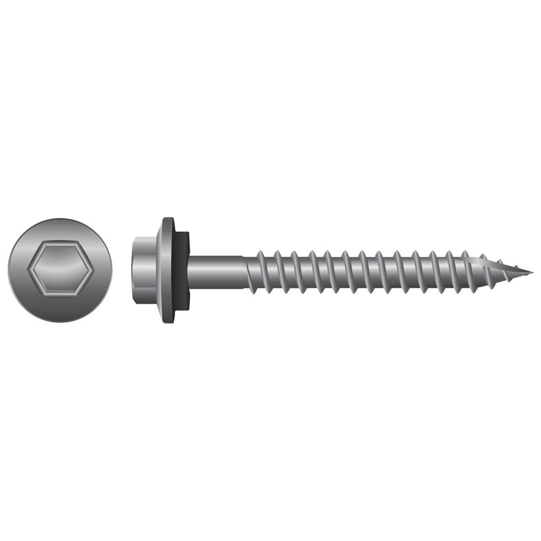 Self Drilling Timber Screw Hex Head Type 17 Hi-Fix With Seal Cl4 Galv