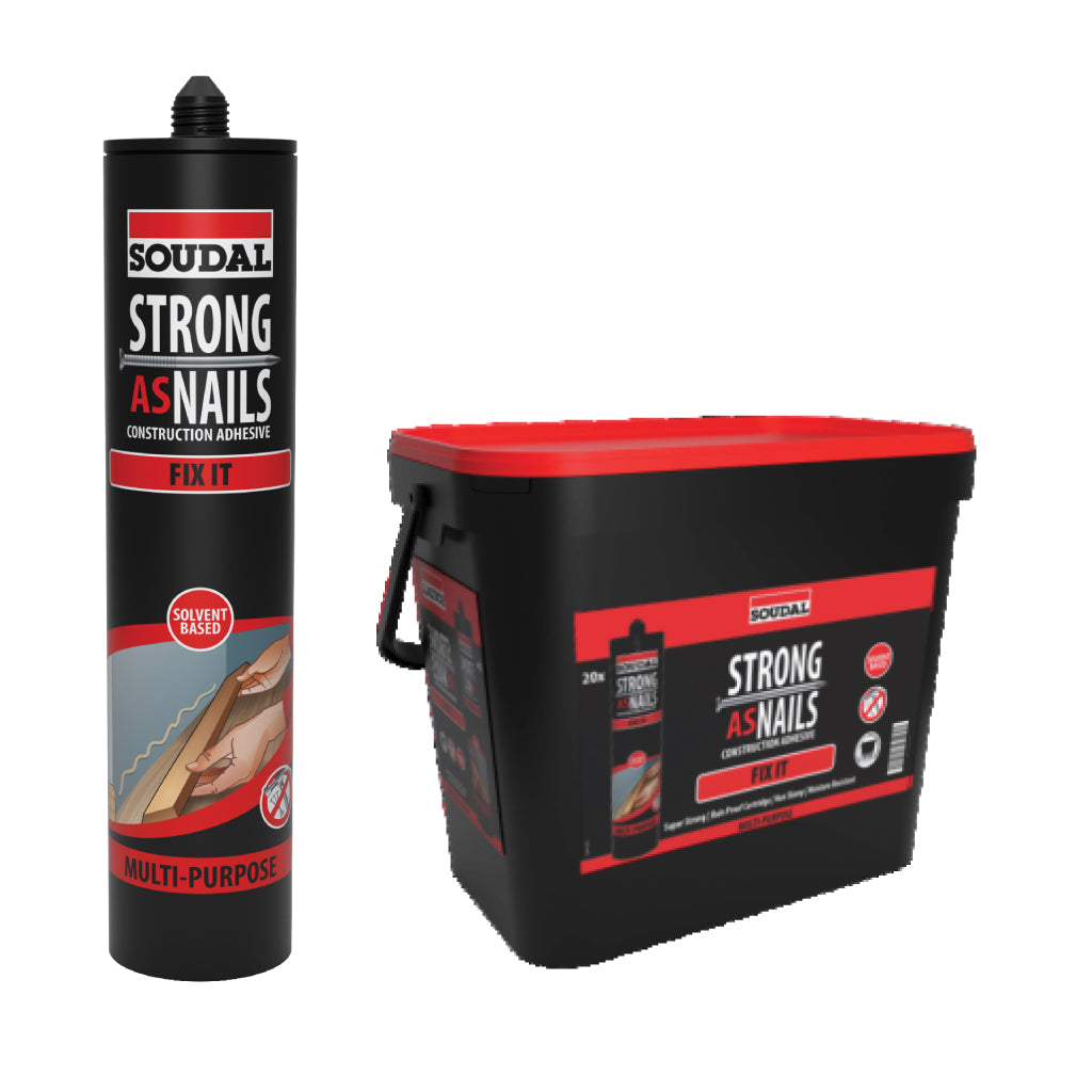 Soudal Construction Adhesive Strong As Nails Fix-It 350g X Bucket Of 20