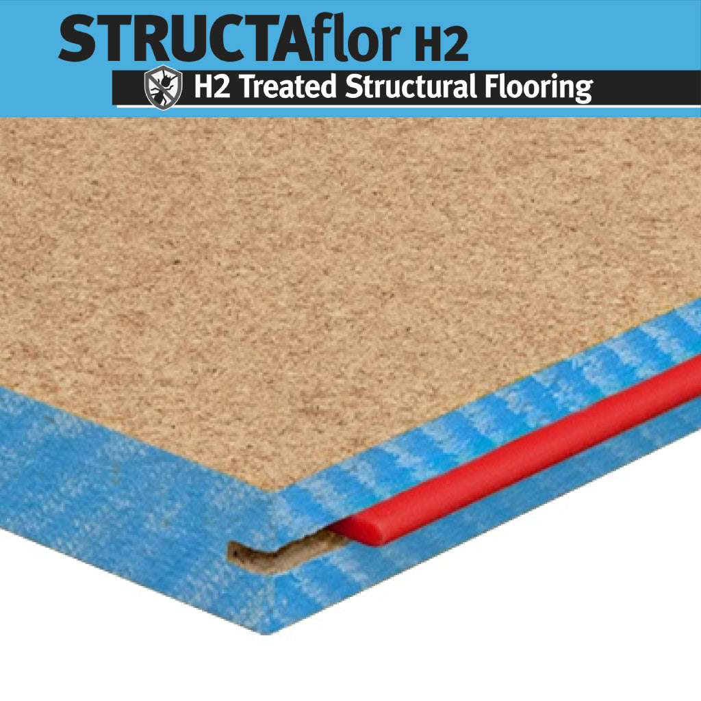 Structaflor Particleboard Flooring Red Tongue Treated 3600 X 800 X 22mm