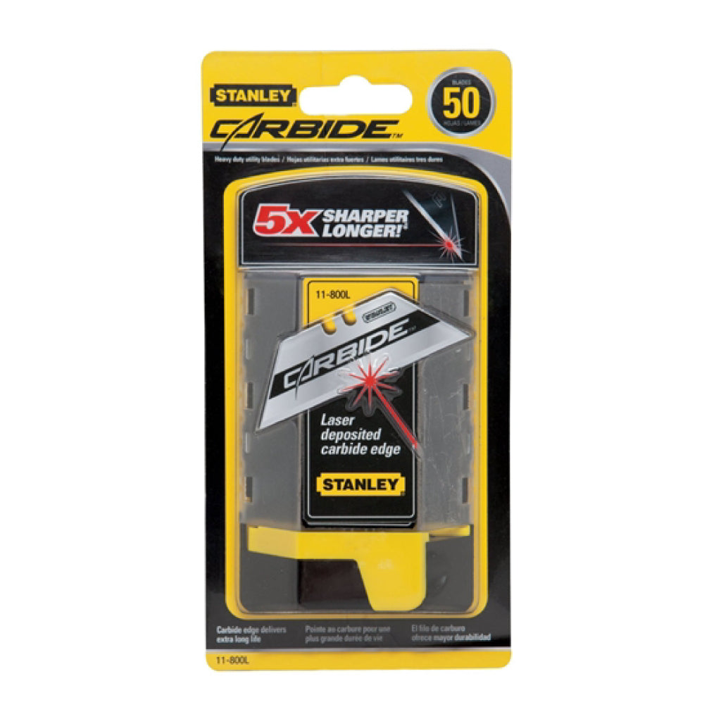 STANLEY RAZOR BLADE DISPENSER PACK CARBIDE UTILITY 50 PCS