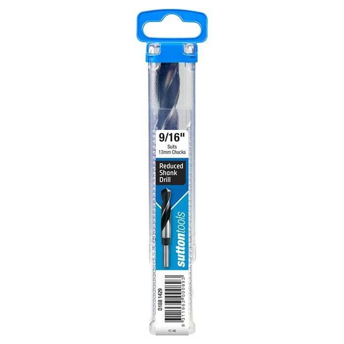 Sutton Hss Reduced Shank Drill Bit - Imperial - 1/2in Shank - Blue Finish