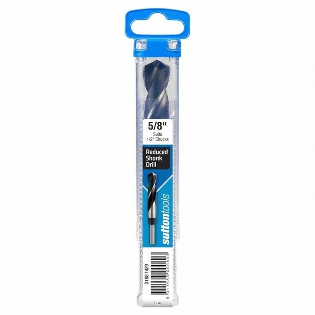 Sutton Hss Reduced Shank Drill Bit - Imperial - 1/2in Shank - Blue Finish