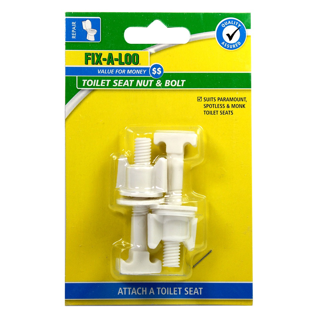TOILET SEAT NUT & BOLT SUITS P/MOUNT-SPOTLE SS MONK