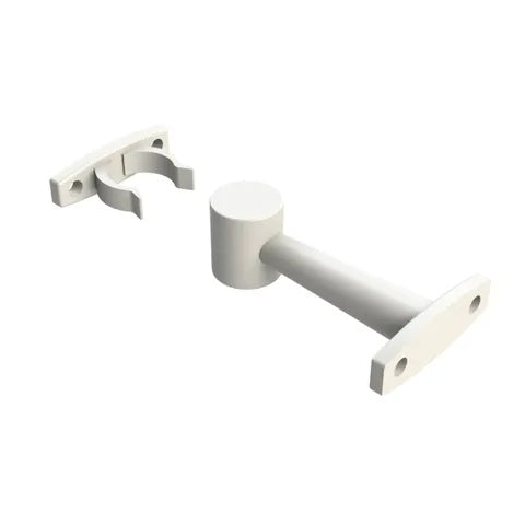 Emro Door Clip & Catch White With Screws Extended 70mm
