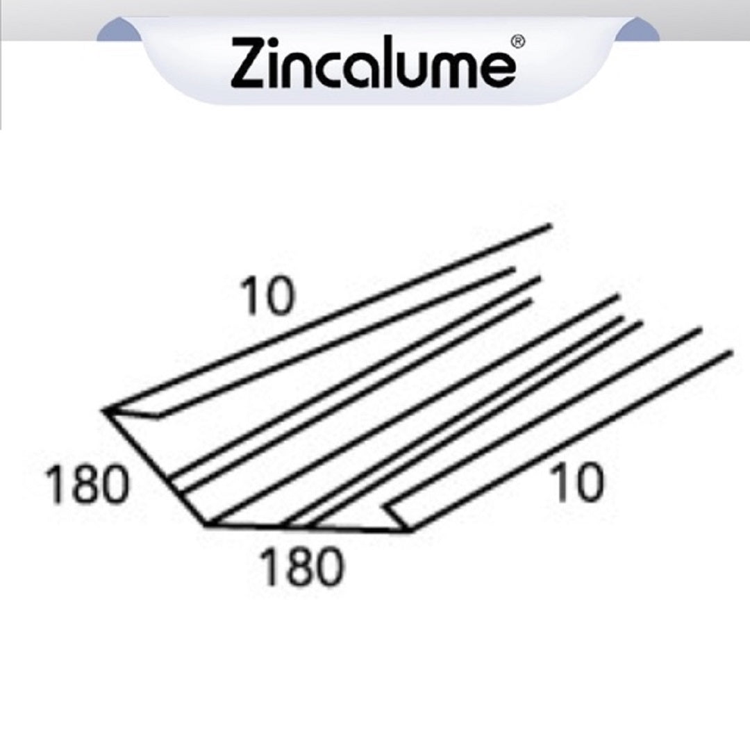 Valley Gutter Lysaght Zincalume Per 2.4m Length 0.4 X 400 X 2.4m