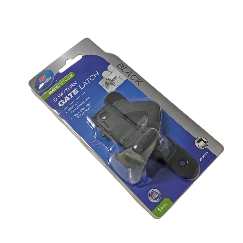 Gate Latch D Pattern Black