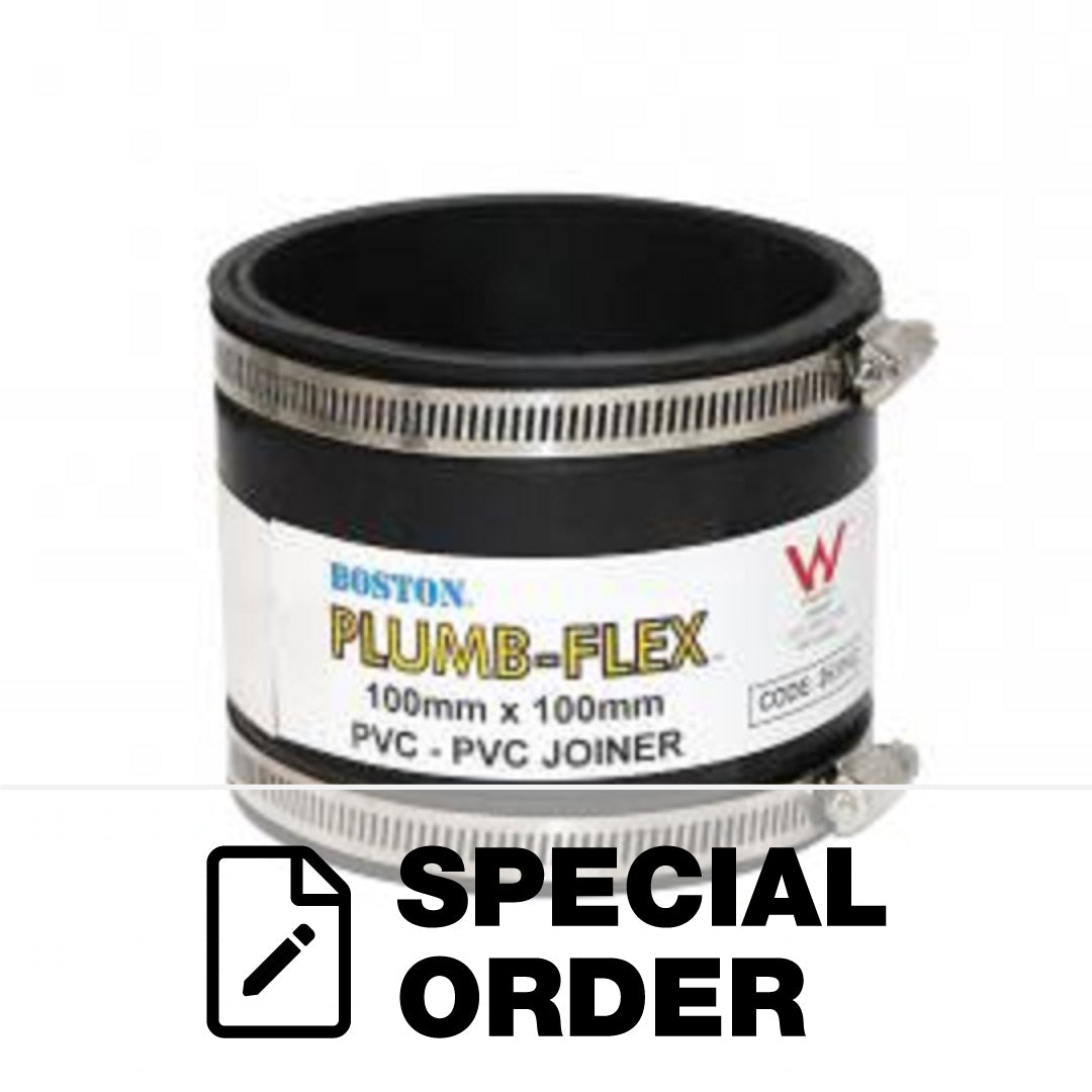 F-A-T CONNECTOR FLEXIBLE 100MM PVC TO PVC PLUMB-FLEX