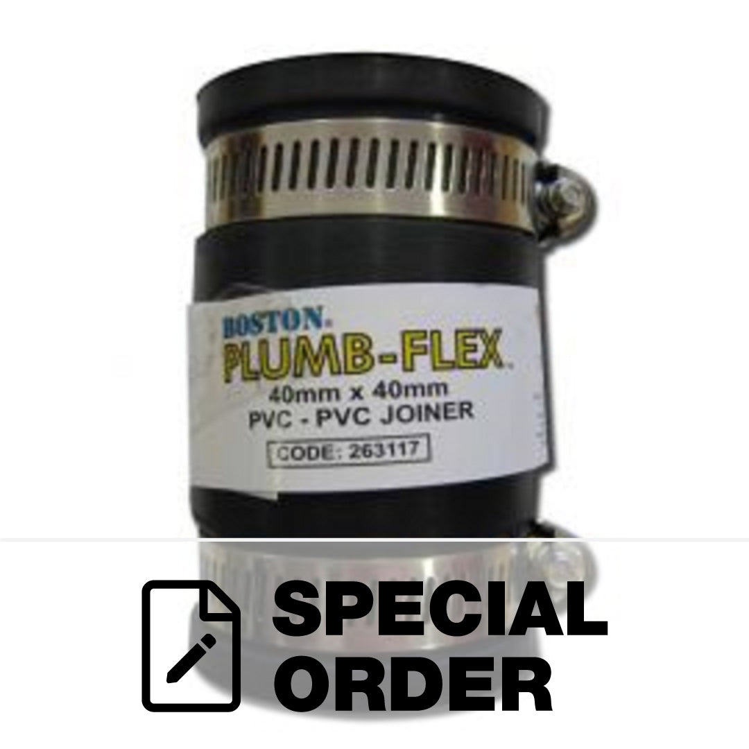 F-A-T CONNECTOR FLEXIBLE 40MM PVC TO PVC PLUMB-FLEX