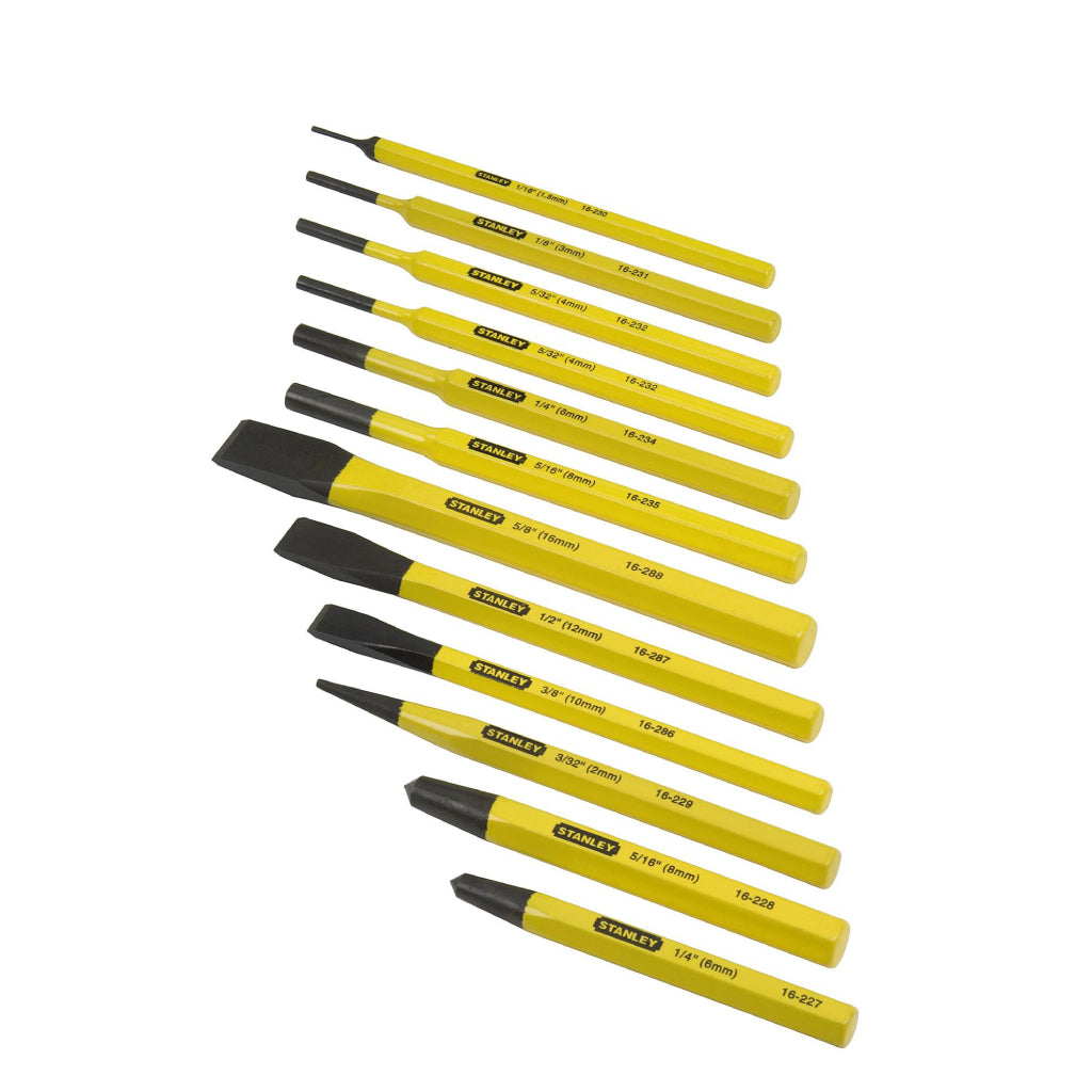 Stanley Punch & Cold Chisel 12 Pce Set
