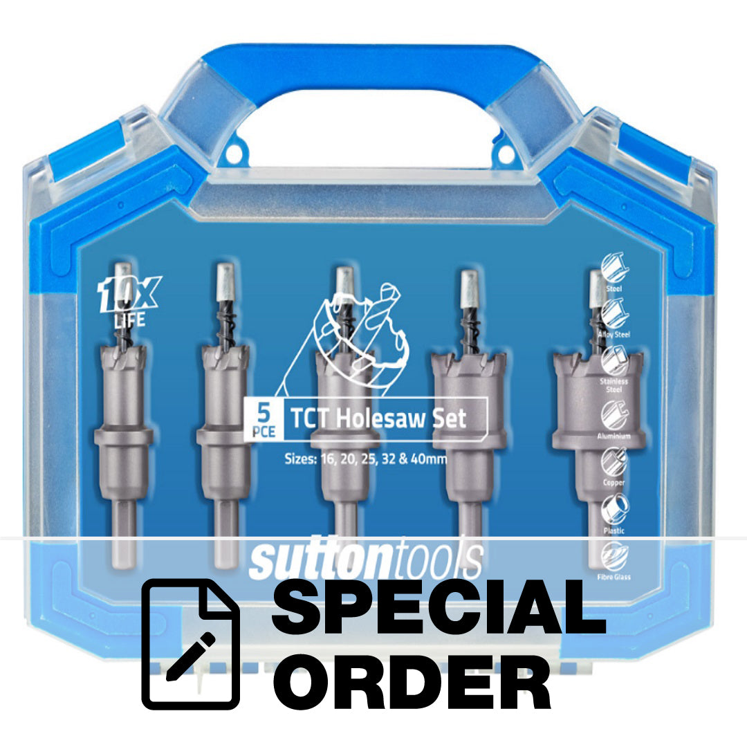 SUTTON HOLE SAW 5 PCE METRIC SET 16-40MM