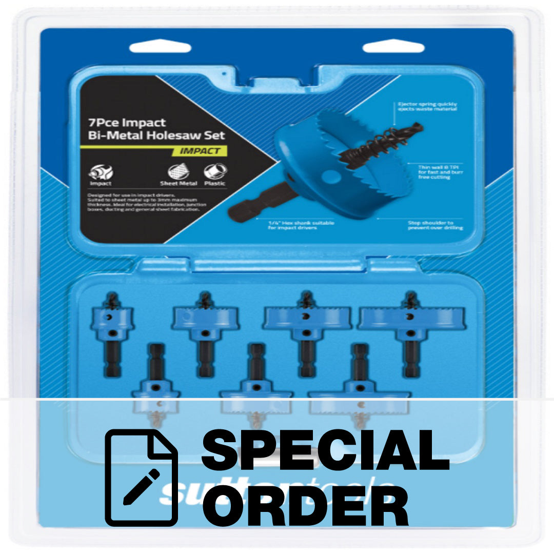 SUTTON HOLESAW BI-METAL IMPACT 7 PCE SET 19-38MM