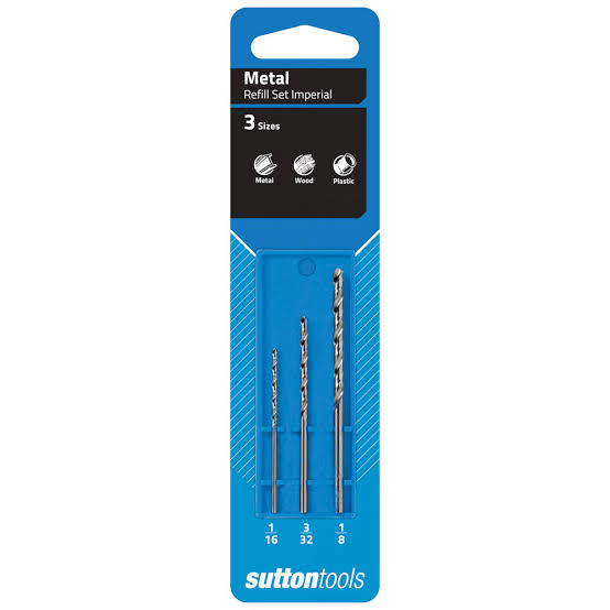 Sutton Hss Jobber Drill Bit Refill Set - 1/16in, 3/32in & 1/8in